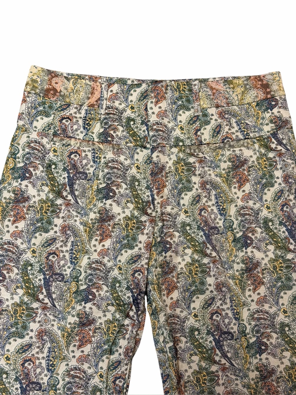 Free People Aster Jacquard Flare Trouser Pants Paisley Boho Tapestry Size 14 - Picture 8 of 15